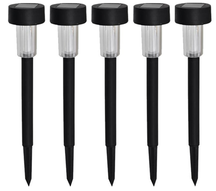 Набір світильників садових на сонячній батареї 5 шт. міні чорний Gardlov Польща