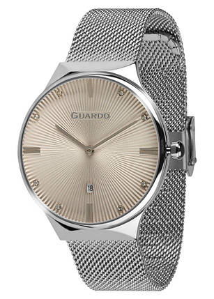 Часы женские Guardo 012473-(1)-3 серебряные, фото 2