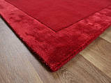Комбіновані килими з вовни та віскози яскравого червоного кольору, фото 4