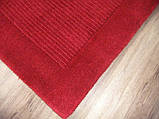 Однотонний товстий червоний вовняний килим з Індії, фото 5