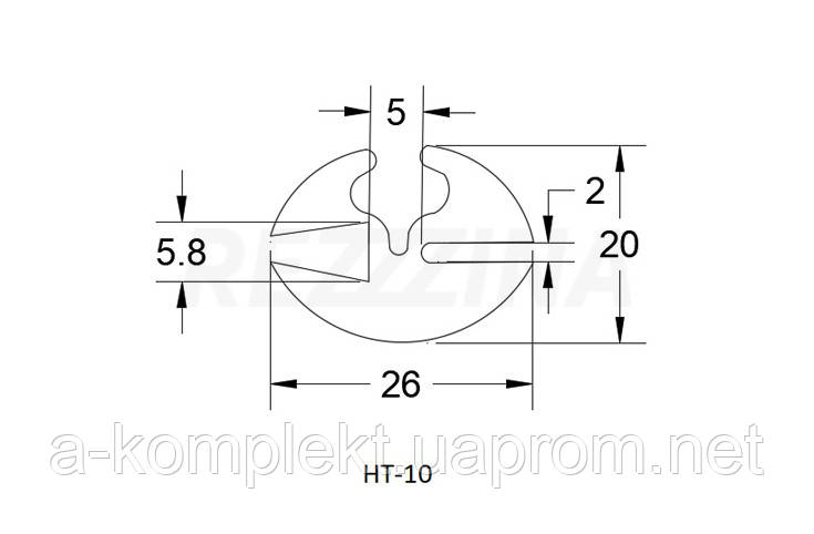 Профиль резиновый (уплотнитель стекла) НТ-10 (с замком) - фото 1 - id-p173600449