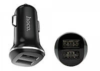 Автомобільний зарядний пристрій Hoco Z1 2.1 А 2USB (Black), фото 1