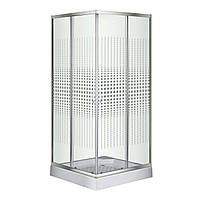 S-90S/15, Sansa, душова кабіна 90 х 90 см, рама сатин, скло прозоре-мозаїк