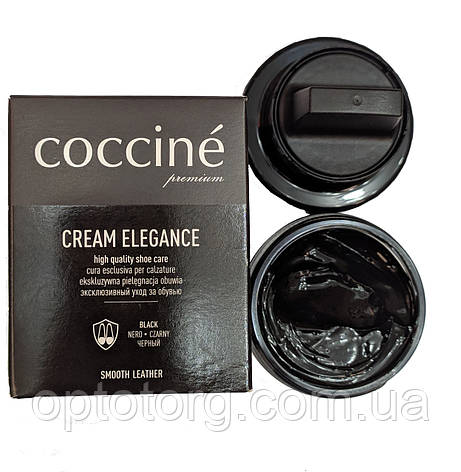 Крем Чорний Кочині Coccine для гладкої шкіри з губкою 50мл, фото 1