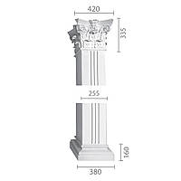 Квадратная колонна из гипса, гипсовая колонна ка-51