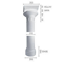 Колонна из гипса, гипсовая колонна ка-49 (1/2)