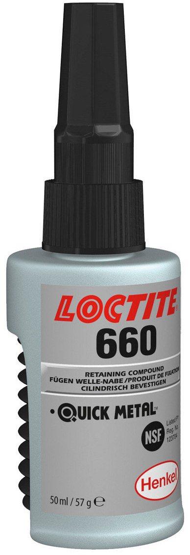 Фіксатор вал-втулковий високоміцний для збільшених зазорів Loctite 660, 50 мл