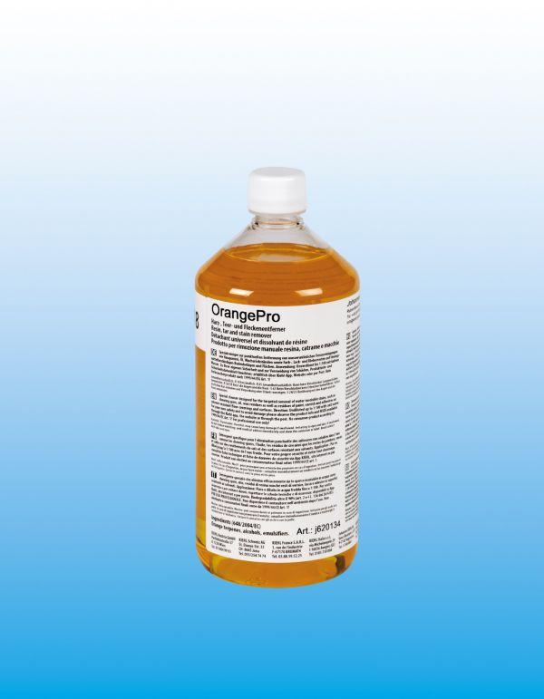 Засіб для видалення слідів від смоли, дьогтю, жувальної гумки, кави, вина Orange Pro, 1л Kiehl