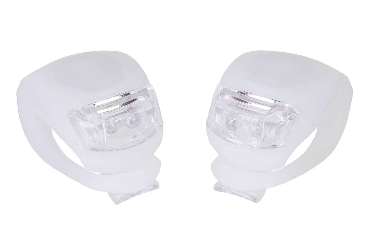 Мигалка 2 шт BC-RL8001 білий + фарбоване світло LED силіконове (білий корпус)