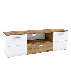 Тумба RTV A 2Д1Ш у вітальню Candy Дуб Крафт Табако/ Білий Матовий Blonski