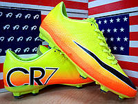 Бутсы Nike Mercurial CR7(желто- красный)