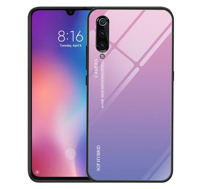 Чохол бампер Primo Gradient Glass для Xiaomi Mi 9 - Pink