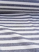 Легка тканина в смужку "Джинсова"