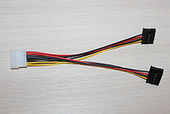 Кабель перехідник Molex-SATA живлення x 2