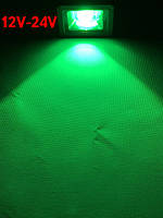 Светодиодный линзованый прожектор зеленый 10W 12-24V DC Код.59309