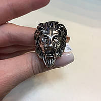 Лев красиве кільце 21 розмір з левом з тибетського срібла ЛЕВ