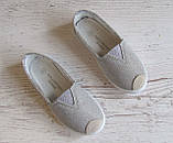 Дитячі мокасини сріблясті сірі для дівчат, текстильні, розмір 24 coll. paris №dd460s1, фото 3