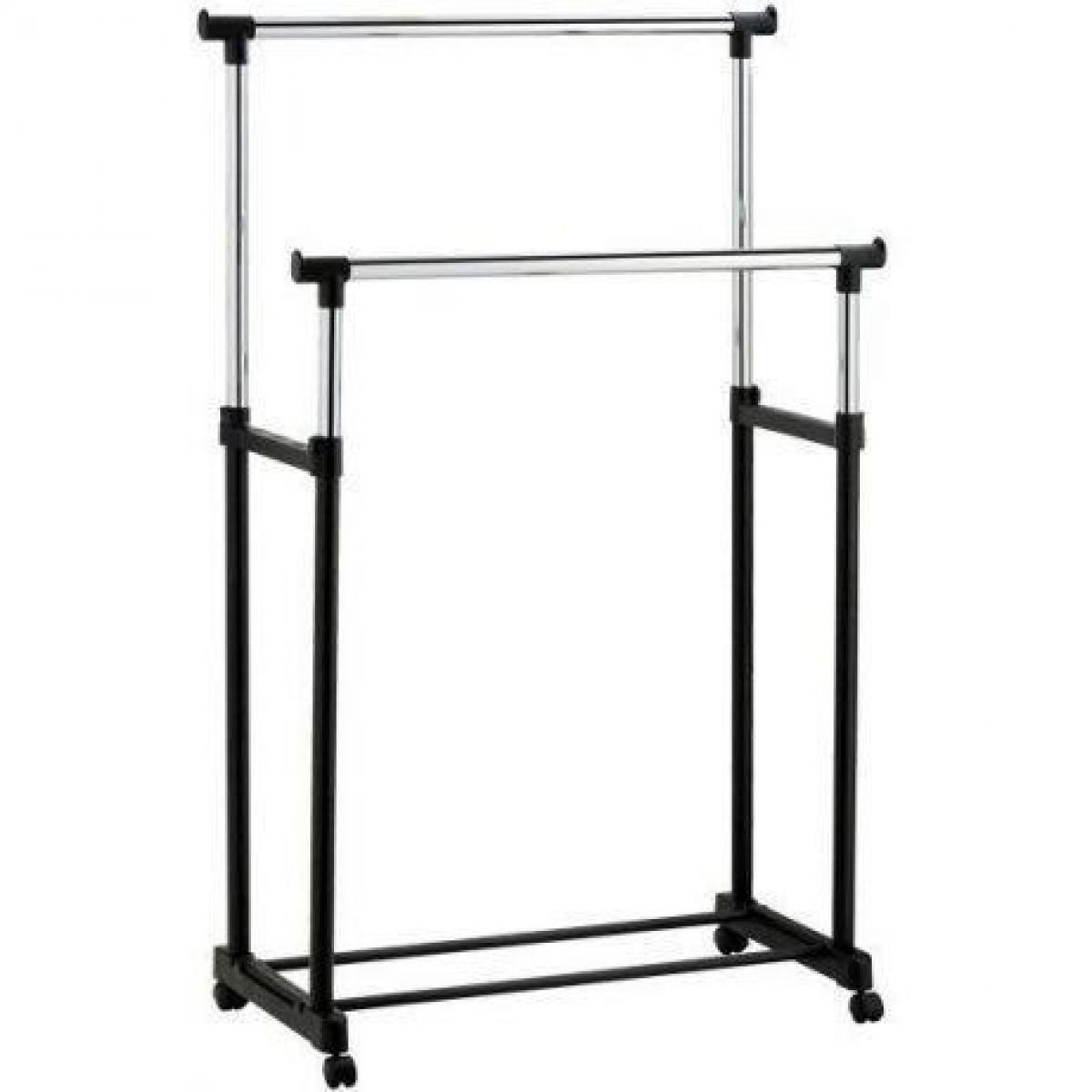Телескопічна подвійна стійка, вішалка для одягу і взуття Double Pole Clothes Horse