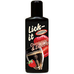 Лубрикант оральний "Lick-it Champagner & Erdbeere" 50 мл