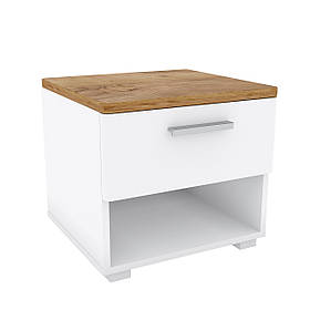 Приліжкова тумба J 1Ш у вітальню Candy Дуб Крафт Табако / Білий Матовий Blonski