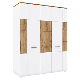 Шафа розпашна N 5Д у вітальню Candy Дуб Крафт Табако/ Білий Матовий Blonski