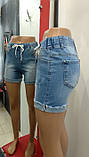 Шорты женские джинсовые на резинке, фото 6