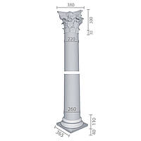 Колонна из гипса, гипсовая колонна ка-66 (энтазис)