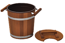 Запарник з пластмасовою вставкою 20 л (термо-липа, вільха) для сауни, лазні