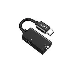 Аудіо перехідник Hoco LS14 Type-C - 3.5 AUX - Black