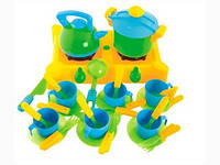 Плита игрушечная с посудой детская Kinder Way (04-415)