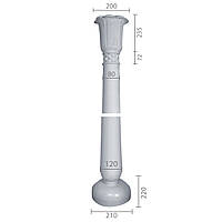 Колонна из гипса, гипсовая колонна ка-73 (коническая)