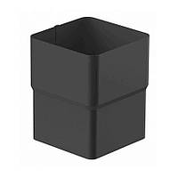 Муфта труби з кронштейном графітова Ral 7015 Ø 80 мм