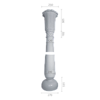 Колонна из гипса, гипсовая колонна ка-74 (коническая)