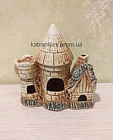 Декорація для акваріума, декор в акваріум будиночок, замок, вежа с311