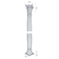 Колонна из гипса, гипсовая колонна ка-76 (энтазис)