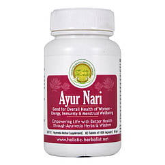 Аюр нарі (Holistic Herbalist), 60 таблеток по 1000 мг — Аюрведа Преміум жіноче здоров'я
