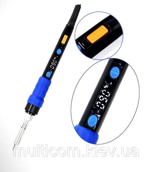 13-02-250. Паяльник з регулятором температури, 65W, 90-480°C, з LCD дисплеєм, вилка б/з, YIHUA 928D