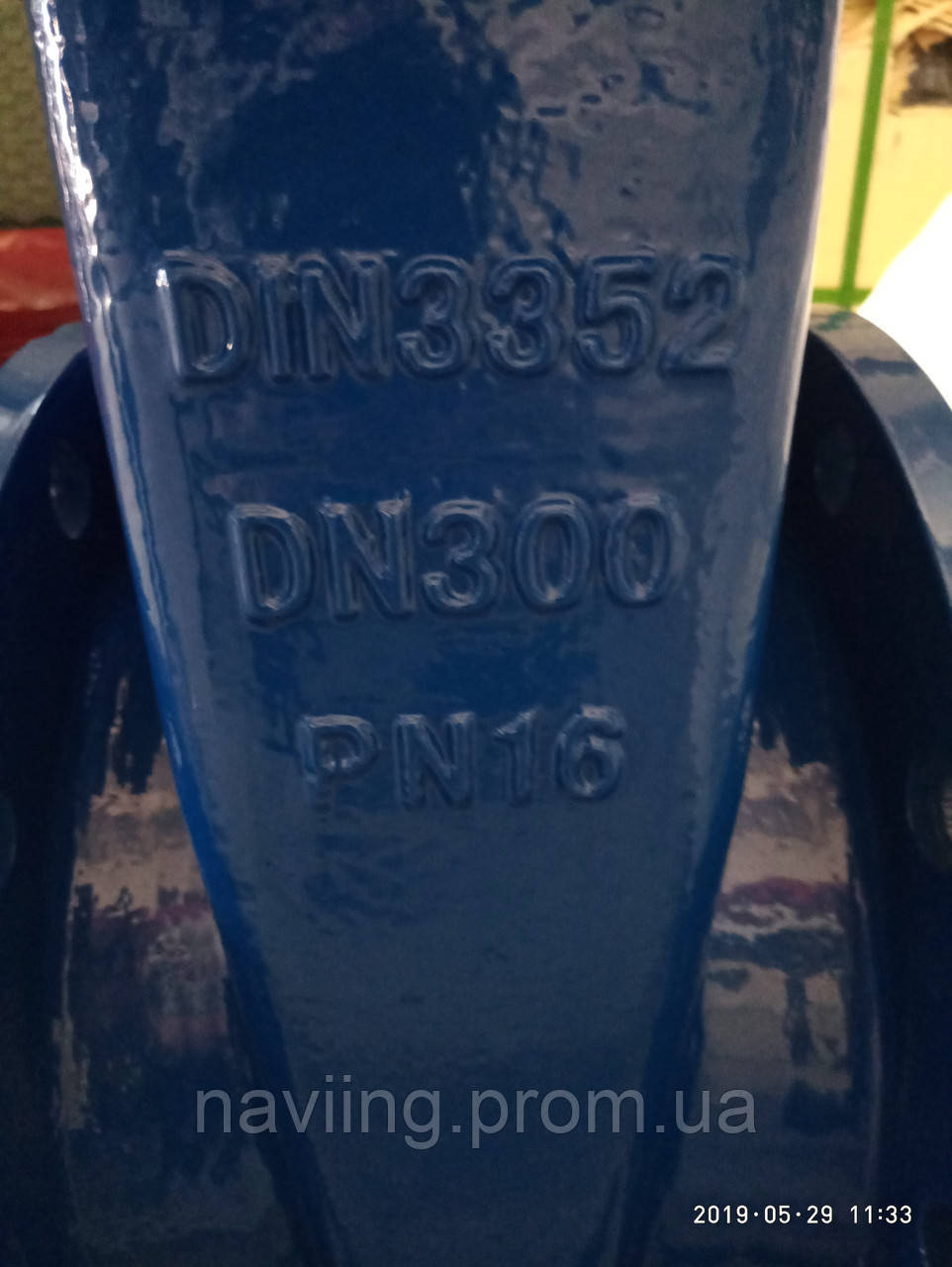 Задвижка DN200 PN16 с обрезиненным клином фланцевая, невыдвижный шпиндель, DIN, ковкий чугун (аналог 30ч39р) - фото 9 - id-p975842518