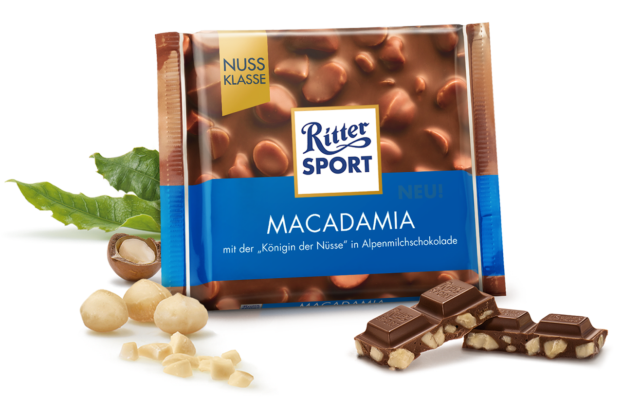 Шоколад Молочний Ritter Sport Macadamia з горіхом Макадамія 100 г Німеччина