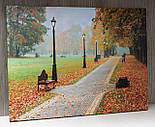Картина, що світиться - осінній парк з ліхтарями, 5 LЕD ламп, 30x40 см (940058), фото 3