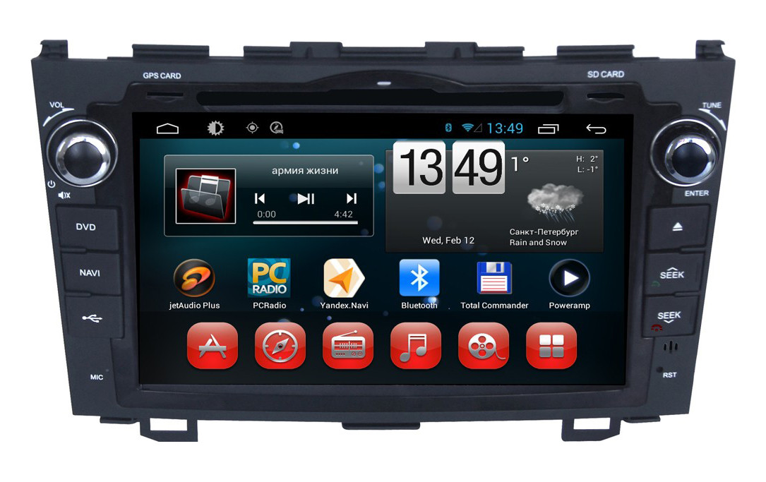 Магнітола Honda CRV III 2006-2012. Kaier KR-8048. Android