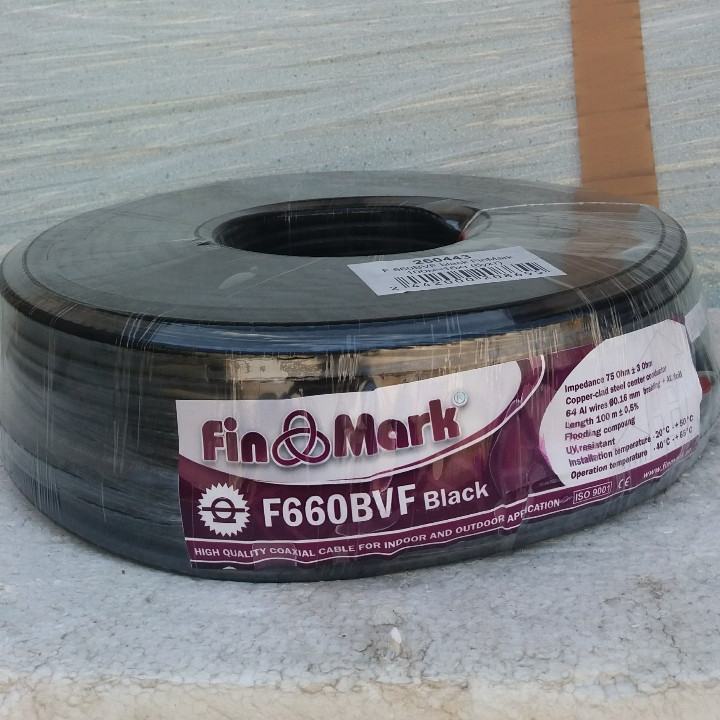 Кабель коаксіальний Finmark F660 BVF (black)