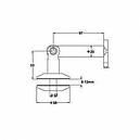 Фурнітура для скляних козирків ШАРНІР СТІНА/СКЛО (нержавійка) OF-Q-1, фото 2