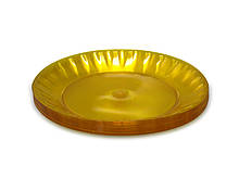Склоподібна пластикова тарілка діаметр 205мм жовта (10 шт)
