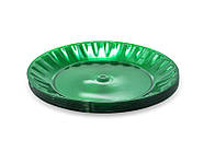 Одноразова тарілка склоподібна діаметр 205 мм зелена (10 шт.)