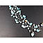 Эксклюзивная растяжка "Лилея" Бирюза, Растяжка из натурального камня Бирюза, Растяжка голубого цвета, фото 3