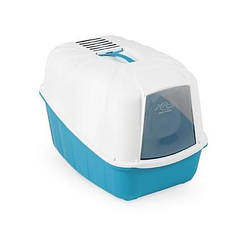 Туалет для кішок БОКС з фільтром KOMODA і лопаткою,  блакитний MPS