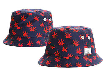 Панама Cayler & Sons Blue Unisex Onesize Panama Hat With Red Weed Leafs