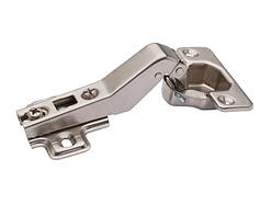 Меблева петля для ДСП кутова накладна SLIDE-ON GIFF 135 градусів D=35 НІКЕЛЬ