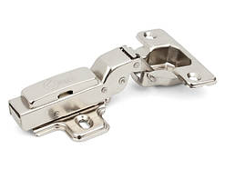 Меблева петля для ДСП напівнакладна з доводчиком CLIP-ON GIFF D=35 і H=0 НІКЕЛЬ